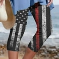 thumbnail image 1 of Utoimkio Capri Pants for Womens Athletic Cropped Pants Floral Printing Casual Elastic Waist Beach Pants, 1 of 5
