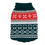 Utoimkio Dog Christmas Sweater Turtleneck Sleeveless Cable Knit Snowflake Print Dog Sweater Pet Warm Clothes,Fall Winter Warm Dog Clothes for Small Medium Large Dogs