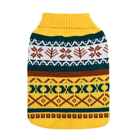 Utoimkio Dog Christmas Sweater Turtleneck Sleeveless Cable Knit Snowflake Print Dog Sweater Pet Warm Clothes,Fall Winter Warm Dog Clothes for Small Medium Large Dogs"