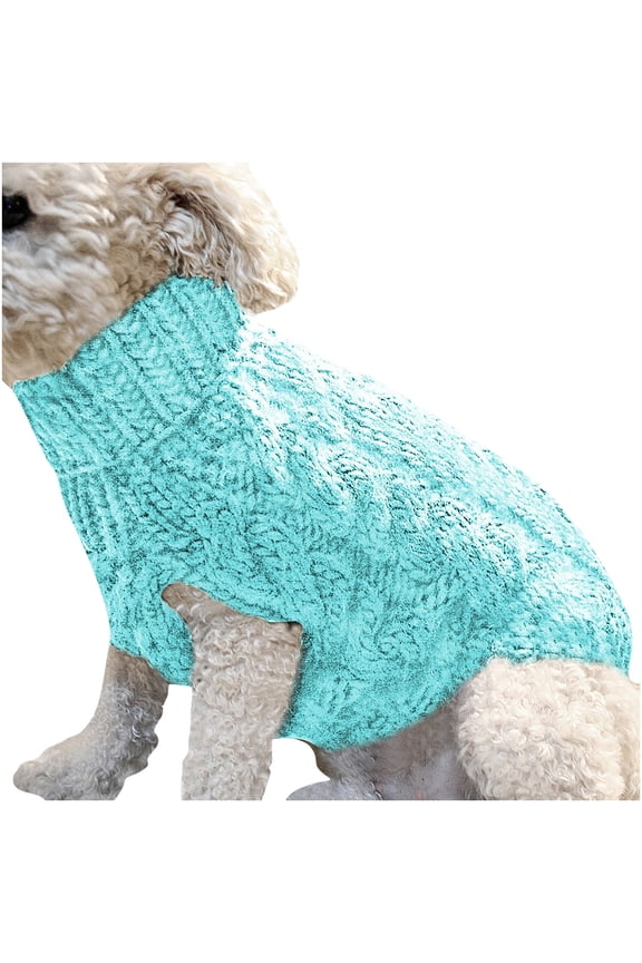 Dog Sweater Turtleneck Sleeveless Knitted Dog Sweater Pet Warm Clothes,Fall Winter Warm Dog Clothes for Small Medium Large Dogs