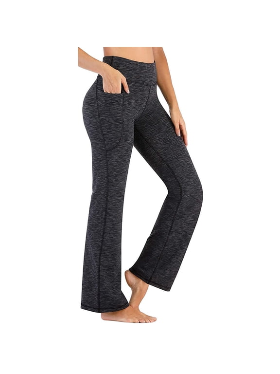 Utoimkio Flare Yoga Pants for Women Loose Comfy Flare Sweatpants High Waist Stretch Pants with Pockets