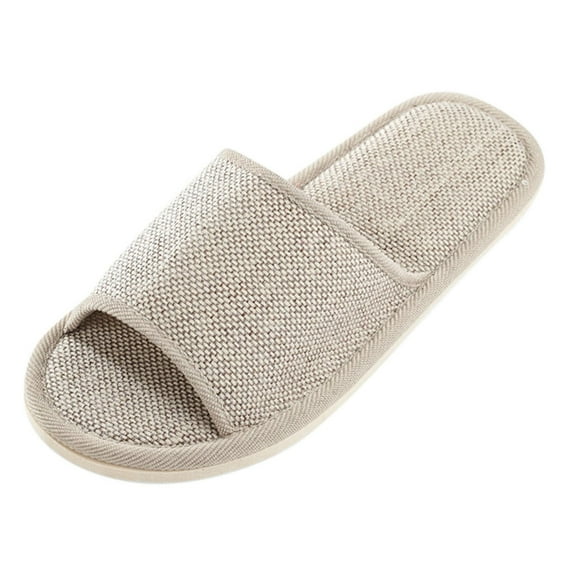 VerPetridure House Slippers Open Toe Slippers for Women Men Indoor Slippers Cozy Bedroom Slippers Women House Shoes Size 6.5