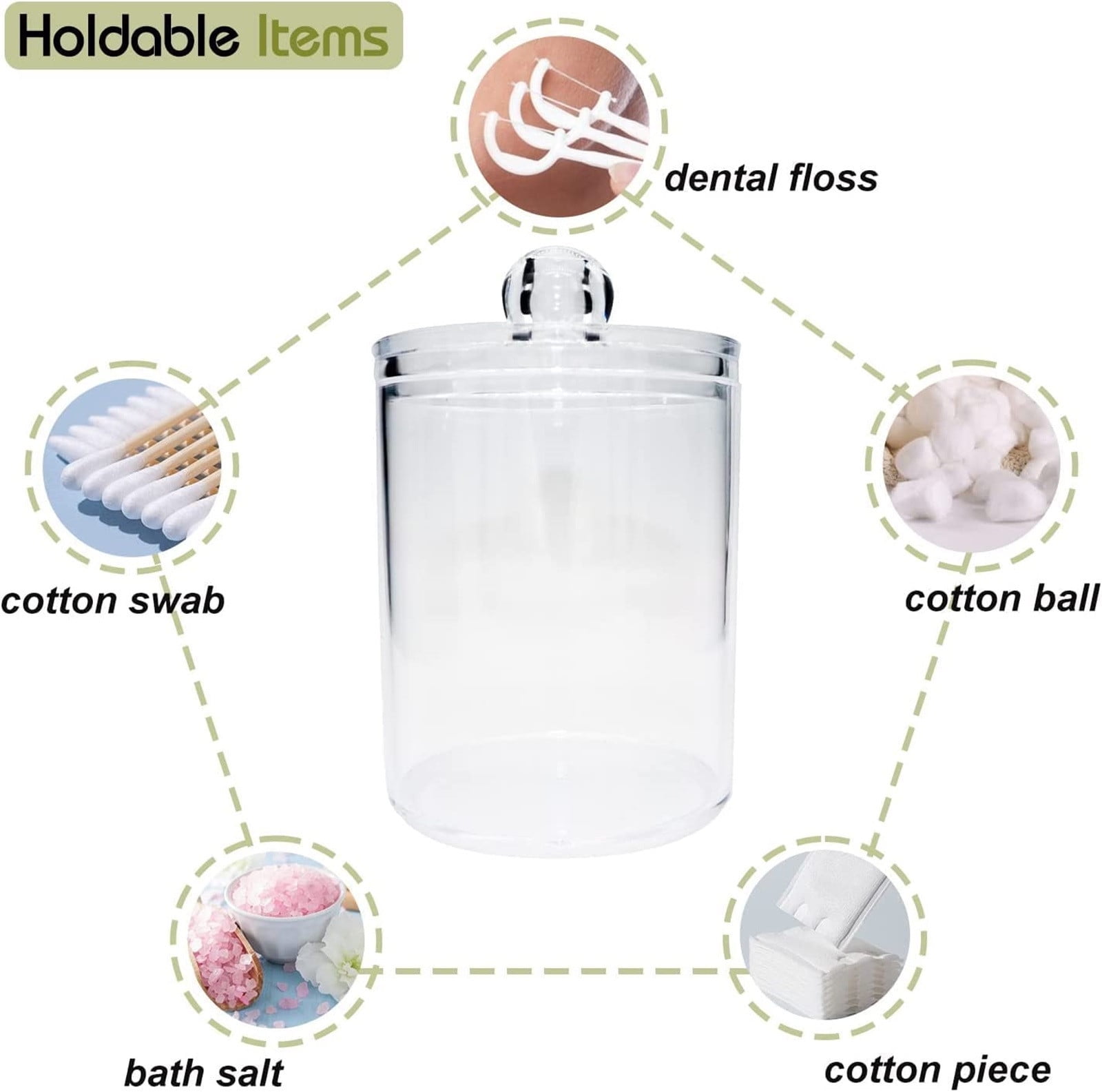 VerPetridure Clearance Qtip Holder Dispenser Bathroom Accessories for