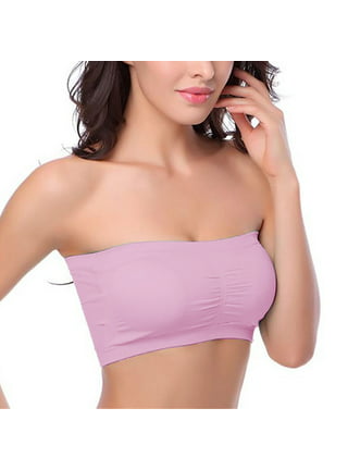 Wireless Bras Women UK Womens Strapless Bikini Tops &Pct-Off-50-90 Front  Fastening Bras for Women UK Non Wired Wrap Br Pink : : Fashion