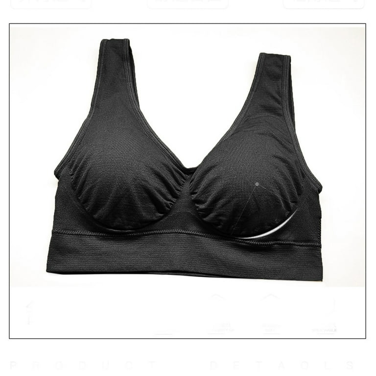 VerPetridure Clearance Wirefree Push Up Bras for Women Large Bust