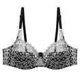 thumbnail image 1 of VerPetridure Clearance Wirefree Push Up Bras for Women Large Bust Full Coverage Lace Underwire Bras Floral Print Everyday Underwear, 1 of 4