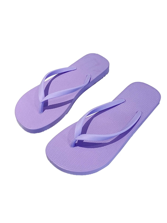 Women's Flip Flops,Soft Lightweight Sandals for Women Non-slip Casual Slippers Shower Beach Pool Bathroom Flat Slides Shoes Size 6.5-7