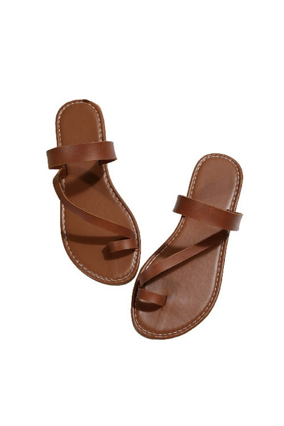 Women's Platform Flip Flops Sandals with Arch Support, Summer Lightweight Beach Cushion Flat Sandals Size 8.5