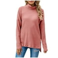 thumbnail image 1 of Utoimkio Women's Turtleneck Pullover Sweaters for Women Loose Long Sleeve Solid Sweaters Winter Sweater Outwear Jumper Tops, 1 of 1