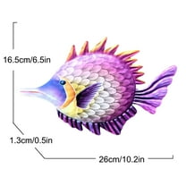 VerPetridure Colorful Metal Fish Metal Art Wall Hanging Ornament Living Room Bedroom Home Decor Fish Metal Art Wall Decoration Living Room Bedroom Home Decoration