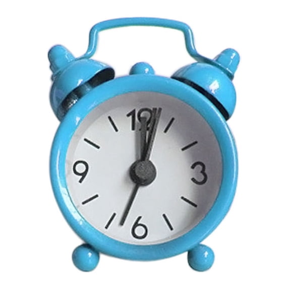 VerPetridure Creative Cute Mini Metal Alarm Clock 4 Cm Electronic Small Alarm Clock Blue Creative Cute Mini Metal Small Alarm Clock Electronic Small Alarm Clock