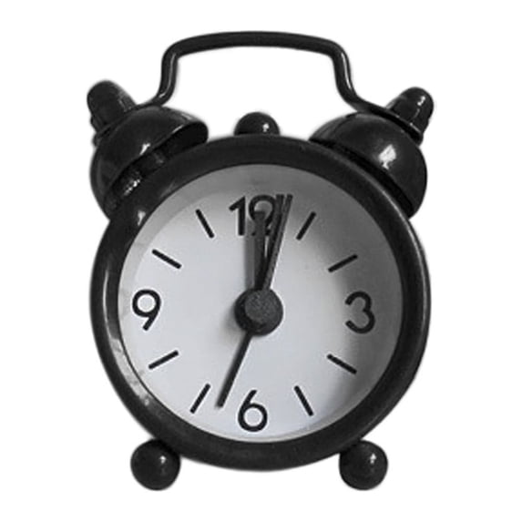 VerPetridure Creative Cute Mini Metal Small Alarm Clock 4 Cm Electronic Small Alarm Clock Black Creative Cute Mini Metal Small Alarm Clock Electronic Small Alarm Clock
