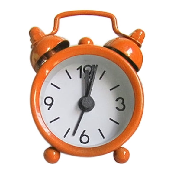 VerPetridure Creative Cute Mini Metal Small Alarm Clock 4 Cm Electronic Small Alarm Clock Orange Creative Cute Mini Metal Small Alarm Clock Electronic Small Alarm Clock