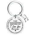 thumbnail image 1 of VerPetridure Creative DIY To My Daughter Stainless Steel Last Name 26 Letter Keychain 2.5cm, 1 of 4