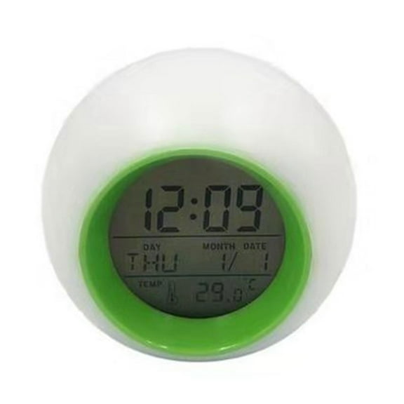 VerPetridure Creative Spherical With Temperature And Snooze Colorful Luminous Alarm Clock