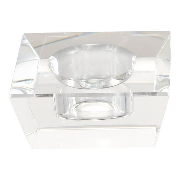 VerPetridure Crystal Square Candlestick Big Square Clear Crystal Glass Candle Holder Tea Light Stand Candlestick Wedding Decor