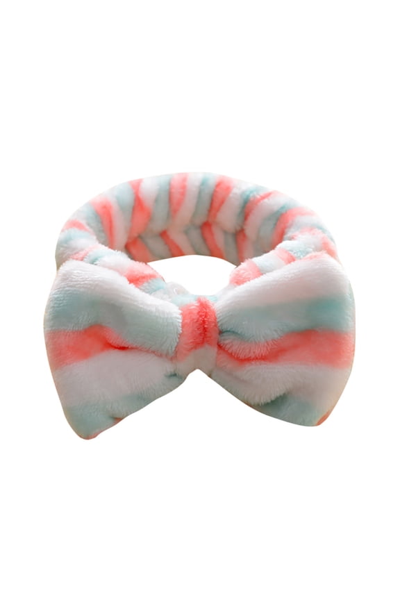 Cute Women Girl Bow Knot Soft Hairband Head Wrap Bath Spa Face Headband Butterfly End Hairband Color