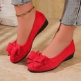 thumbnail image 1 of VerPetridure Dress Shoes for Women Pointed Toe Low Heel Business Casual Flats Shoes with Low Arch Lightweight Slip On Flats Comfy Footwear Red 7, 1 of 8