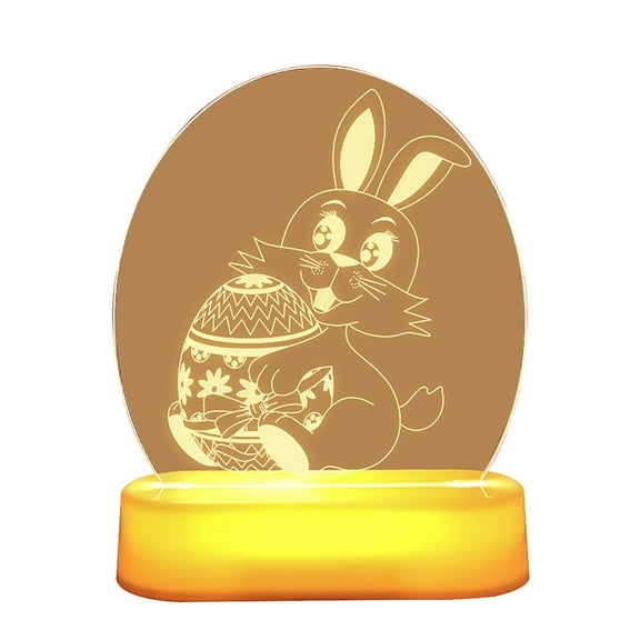 VerPetridure Easter Lighting Egg Bunny Warm White Easter Lighting Adds To The Festive Atmosphere And Good Thing for Your Family