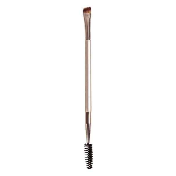 VerPetridure Eyebrow Brush, Professional Double-Ended Angled Eye Brow Brush and Spoolie Brush Champagne Gold