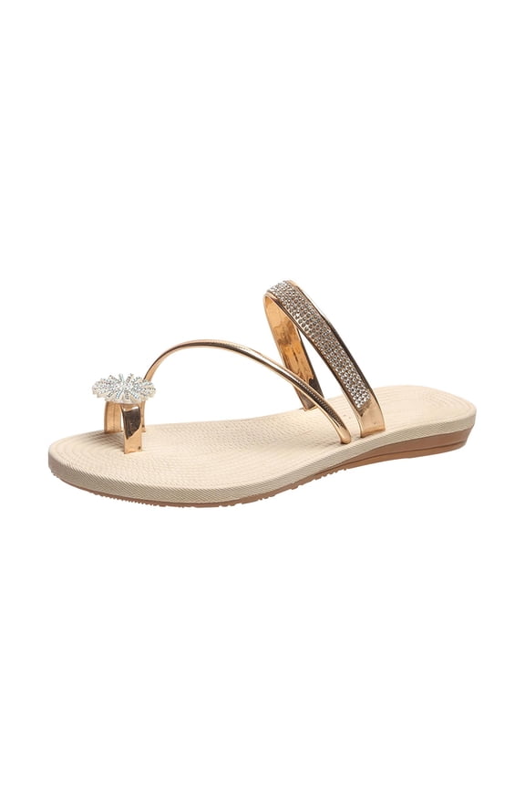 Flip Flops Sandals for Women,Women's Pineapple Rhinestone Sandals Pineapple Pearls Rhinestone Toe Loop Flat Slippers Summer Casual Beach Clip Toe Flip Flops
