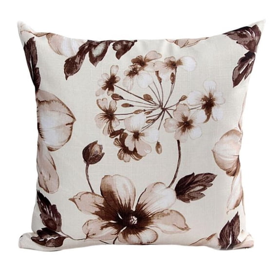 VerPetridure Floral Pattern Sofa Bed Home Decor Pillowcase Cushion Cover Brown Flowers Pattern Sofa Bed Home Decor Pillow Case Cushion Cover