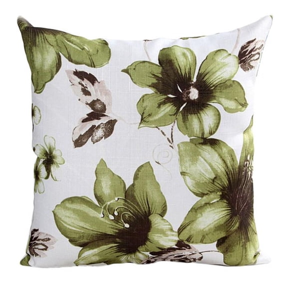 VerPetridure Floral Pattern Sofa Bed Home Decor Pillowcase Cushion Cover Green Flowers Pattern Sofa Bed Home Decor Pillow Case Cushion Cover