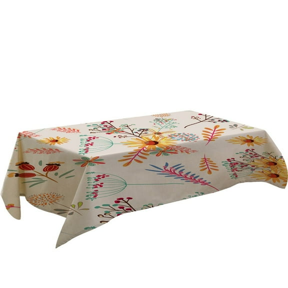 VerPetridure Flower Tablecloth Home Decoration Tablecloth 140X80Cm Fresh Flower Pattern Table Cloth Rectangular Tea Table Cover Dining Home Decor