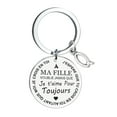 thumbnail image 1 of VerPetridure Freach DIY To My Daughter Stainless Steel Last Name 26 Letter Keychain 3x3cm, 1 of 1
