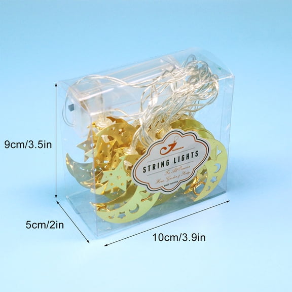 VerPetridure Golden Magic Lantern Eid Decoration 10 Led Arabian Ramadan Light String Moon Star C---Red Ramadan Eid Decor LED Lights Home Room Festival Party Festival Nice Lights