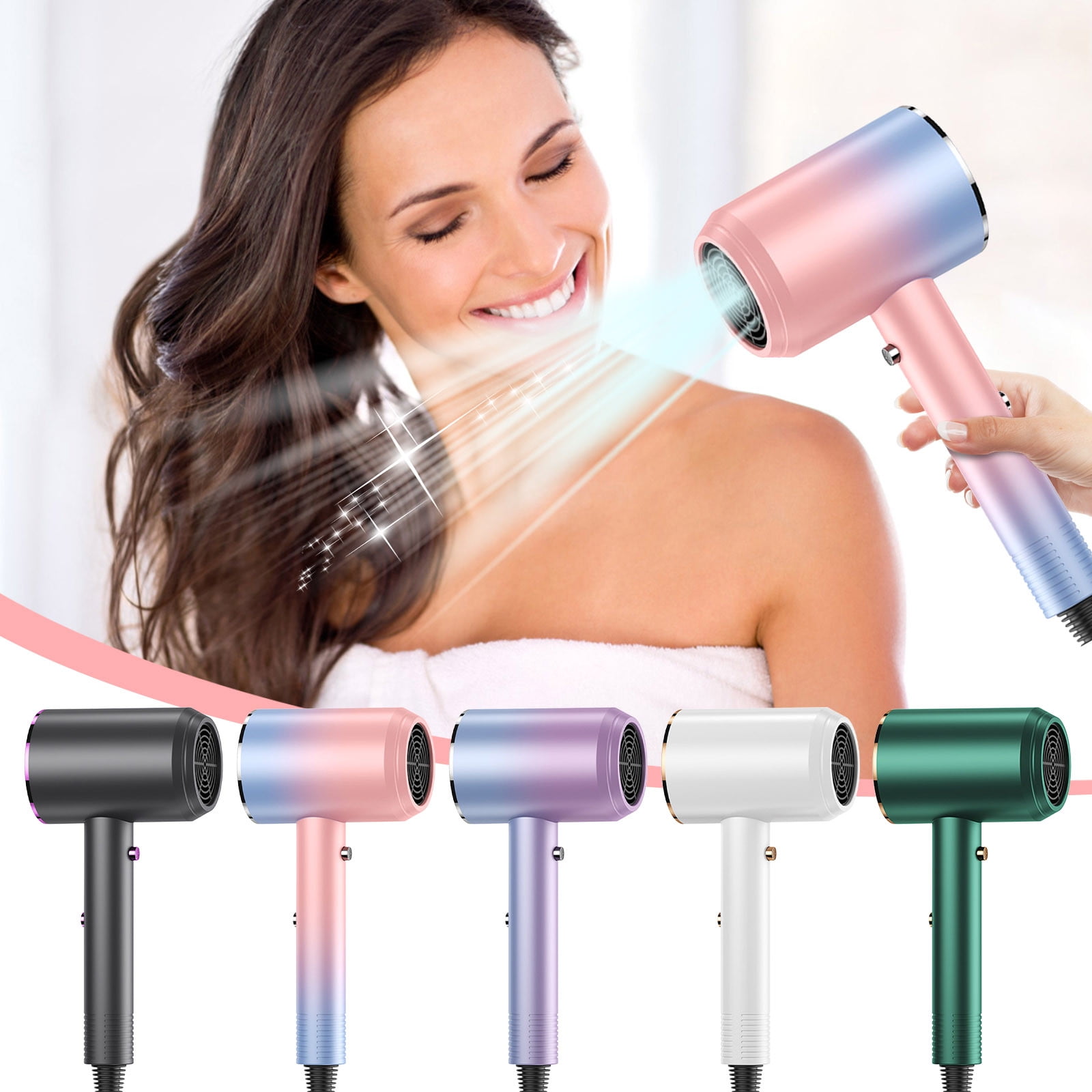 VerPetridure Hair Dryer,Household Blow Dryer with Diffuser and ...