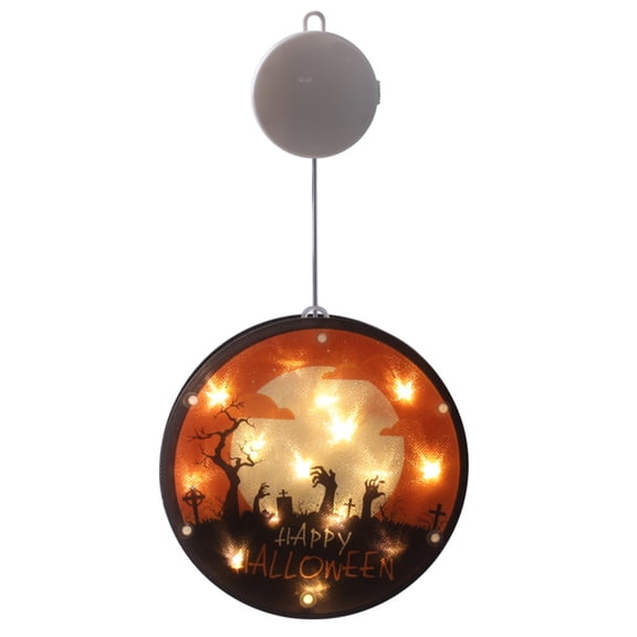 VerPetridure Halloween Decoration Horror Funny Window Led Battery Hanging Lamp Pumpkin Ghost Star Light String Halloween LED Decoration Lights indoor Outdoor Party Halloween Decoration