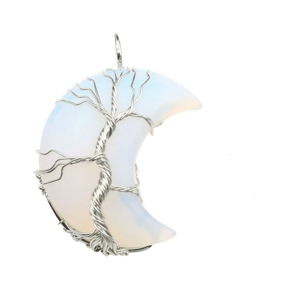 VerPetridure Handmade Necklace Jewelry Moon Natural Crystal Stone Jewelry Pendant Necklace Handmade Necklace Jewelry Moon Natural Crystal Stone Jewelry Pendant Necklace
