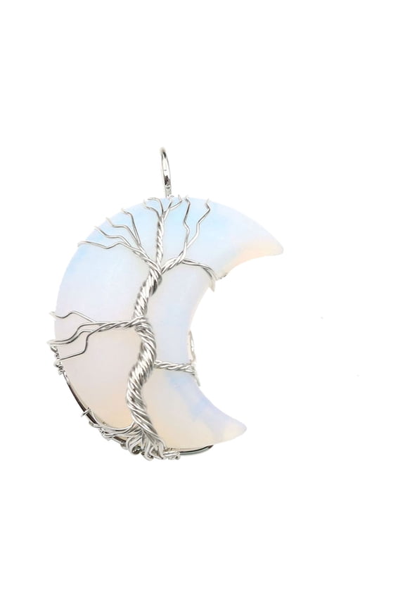 Handmade Necklace Jewelry Moon Natural Crystal Stone Jewelry Pendant Necklace Handmade Necklace Jewelry Moon Natural Crystal Stone Jewelry Pendant Necklace