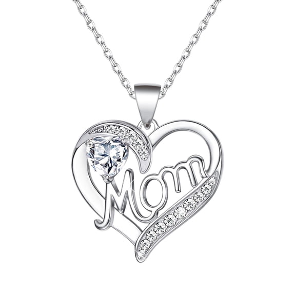 VerPetridure Heart Letter Necklace for Women Heart Shaped Necklace Pendant For Mother's Day Gift