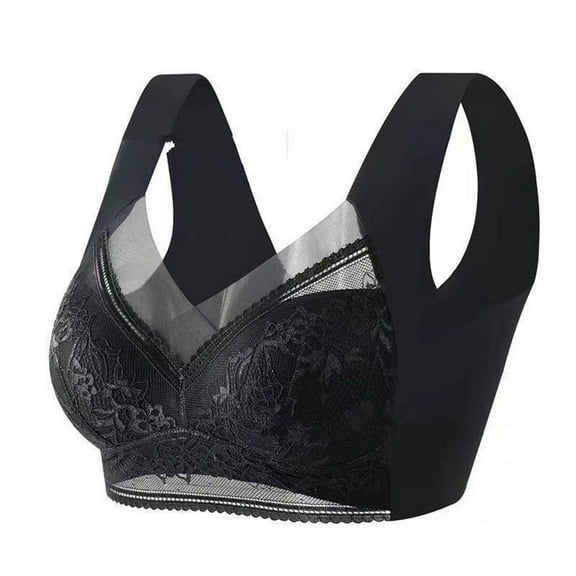 VerPetridure High Impact Sports Bras for Women Women Lady Lace Gathered Bra Plus Size Sports Bras Underwear Yoga Hollow Out Bra Cup