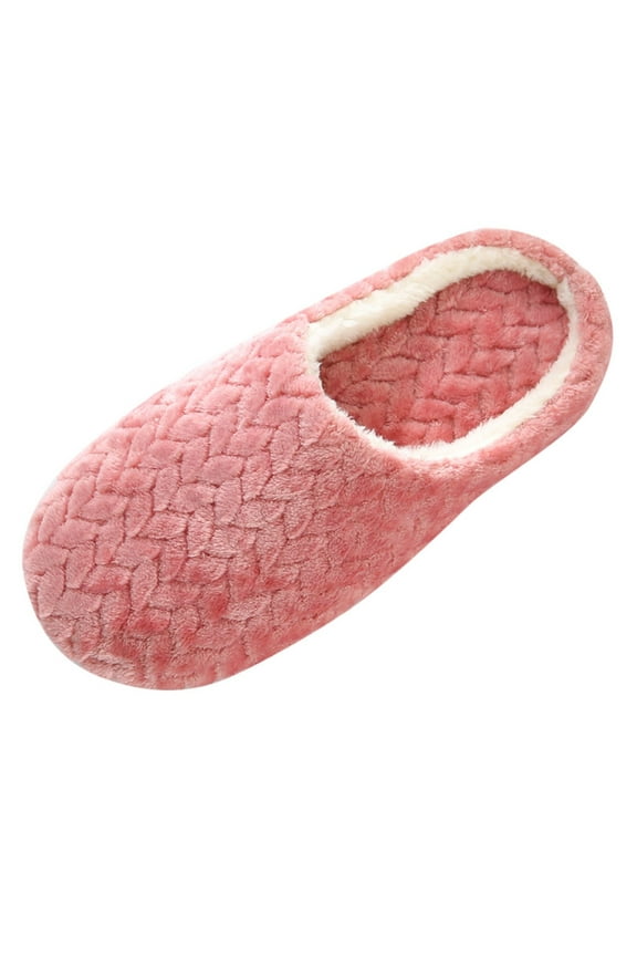 House Slippers for Women Men Fuzzy Memory Foam Slippers Fluffy Slippers Indoor Outdoor Warm Cozy Plush Bedroom Shoes Soft Flat Comfy Anti-Slip
