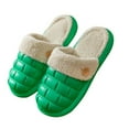 thumbnail image 1 of VerPetridure House Slippers for Women Men Fuzzy Slippers Fluffy Bedroom House Shoes Memory Foam Suede Cozy Plush Breathable Anti-Slip Indoor & Outdoor Winter, 1 of 6