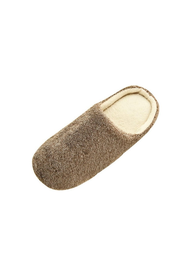 House Slippers for Women Comfy Winter Fuzzy Slippers with Memory Foam and Indoor Outdoor Soles Couple Women Plush Warm Slippers