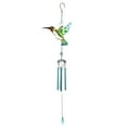 thumbnail image 1 of VerPetridure Hummingbird Wind Chime ornament Green Hummingbird Wind Chime Tube Wind Chime Bells Hanging Living Bed Home Decor Gift Car Outdoor Yard Garden Deco Wind Chime, 1 of 2