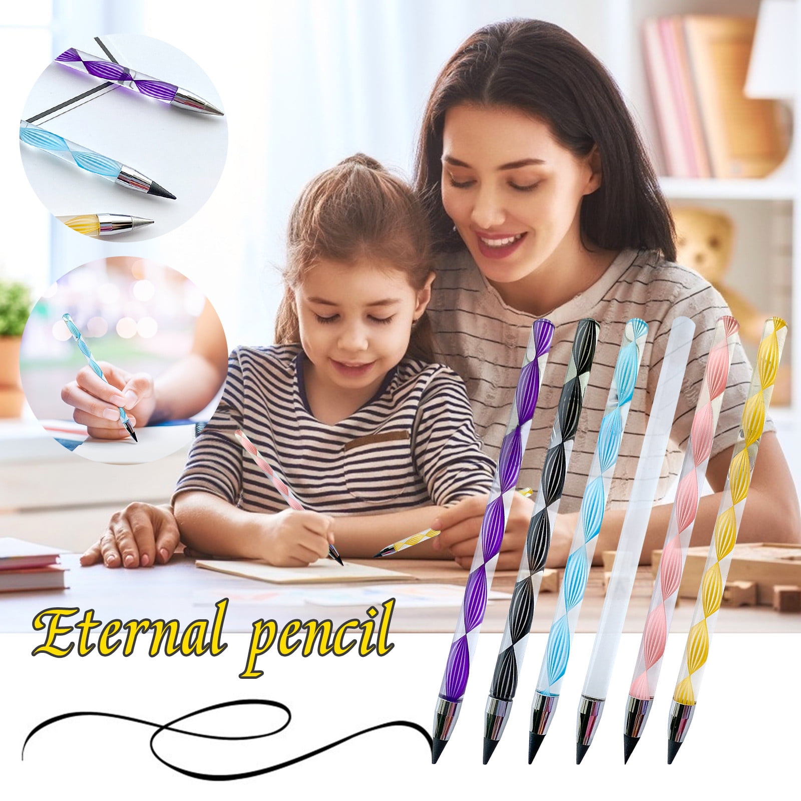 SDJMa Color Changing Mood Pencil for Kids 2B Changing Fun Pencil Assorted  Color Thermochromic Pencils with Eraser for Students Christmas Valentine  Birthday Pencils Party Favors(6 Pieces) 