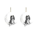 thumbnail image 1 of VerPetridure Iron Art Sit On The Moon Lovely Dog Moon Ornament For Dog Lovers Christmas Tree Pendent 2PC, 1 of 4