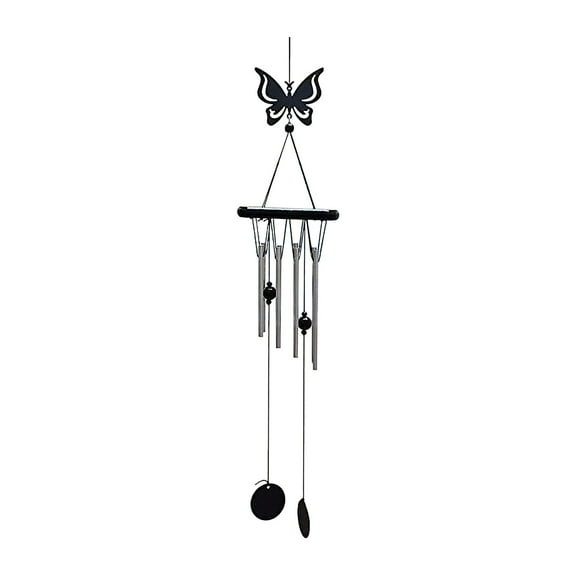 VerPetridure Iron Owl Sun Moon Butterfly Solid Aluminum Tube Wind Chime Pendant Ornaments Crafts Wrought Iron Owl Sun Moon Butterfly Solid Aluminum Tube Wind Chime Ornament