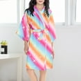 thumbnail image 2 of Solid Girls Robes Bath Kimono For Spa Wedding Party Birthday Children 2 of 8