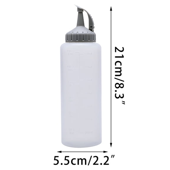 VerPetridure Kitchen Squeezes Type Leak-proof Oil Pot Transparent Sauces Bottle With Scale