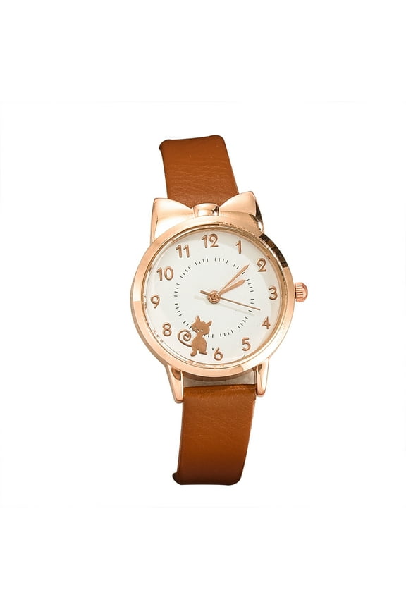 Korean Latest Design Casual Cat White Ladies Trendy Quartz Watch Korea latest design fashion casual cat ladies fashion quartz watch