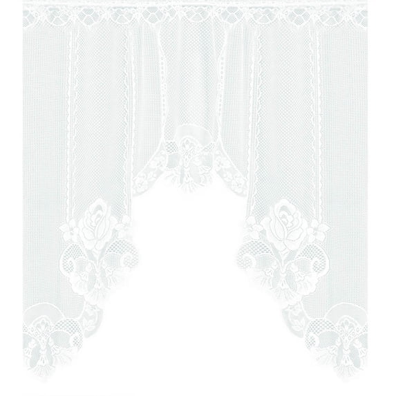 VerPetridure Lace Home Kitchen Supplies Kitchen Window Scarf, 47.24" x 41.34"