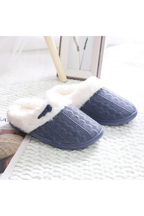 Ladies Memory Foam Slippers Non-slip Rubber Bottom Ladies Home Slippers Warm Plush Lining Bedroom Comfortable Home Shoes