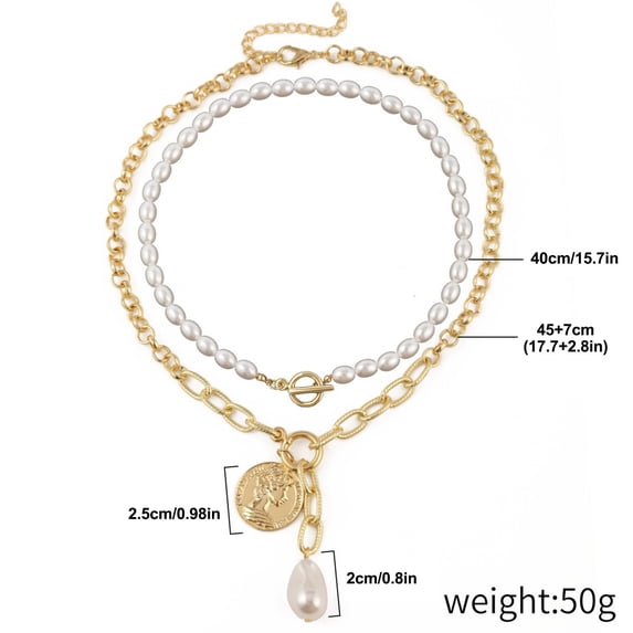 VerPetridure Ladies Necklaces Wild Double Layered Necklaces Female Jewelry Holiday Gifts women's necklace