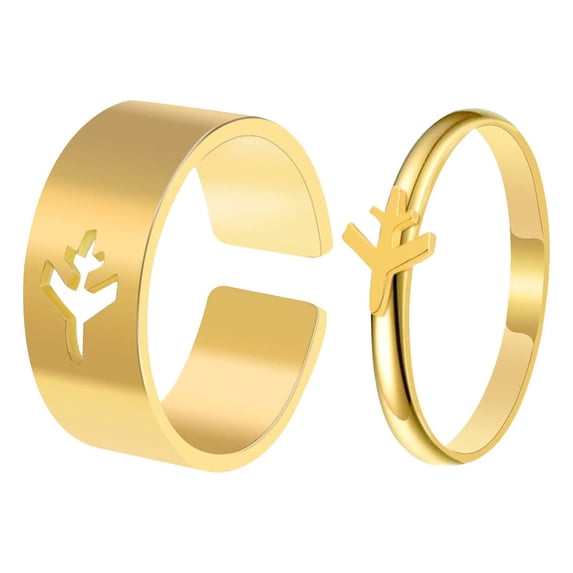 VerPetridure Ladies Ring Geometric Airplane Ring Set Opening Jewelry Ladies Fashion Geometric Airplane Ring Set Opening Adjustable Jewelry